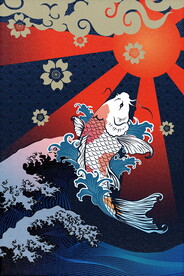 鲢鱼 国潮风装饰画