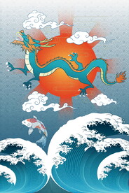 中国龙 国潮风装饰画