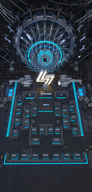 夜店科幻台位图C4D源文件