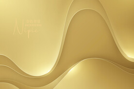 金色曲线背景