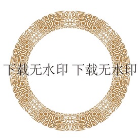 饕餮青铜圆边框