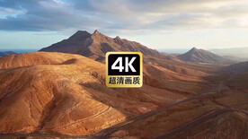 航拍远山峡谷公路