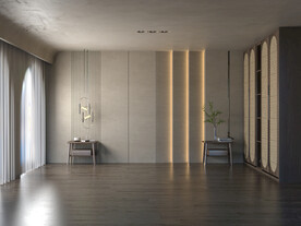 新中式卧室背景墙