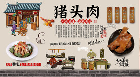 猪头肉背景墙