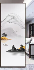 高清分层透明底平开门打印图