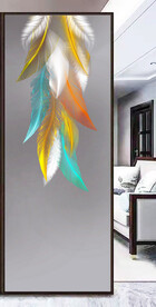 高清分层透明底玄关打印图