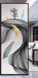 高清分层透明底玄关打印图