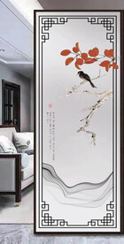 高清分层透明底玄关打印图