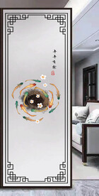 高清分层透明底平开门打印图