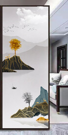 高清分层透明底平开门打印图