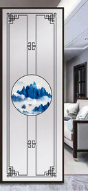 高清分层透明底平开门打印图