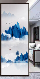 高清分层透明底平开门打印图