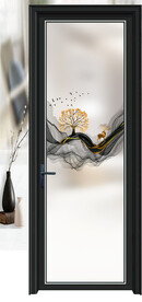 高清分层透明底平开门打印图