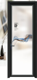 高清分层透明底平开门打印图