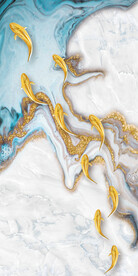 装饰画 线条 鱼