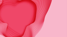 粉色剪纸效果等高线