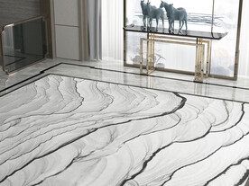 新中式客厅场景空景3D效果图