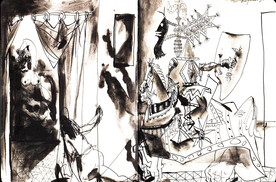 毕加索手绘图稿高清600dpi