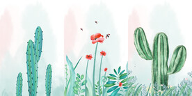 装饰画 晶瓷画 植物 仙人掌