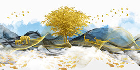 装饰画 晶瓷画 抽象线条