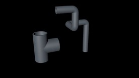 三通四通导管模型