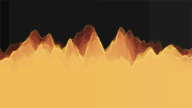 橙色音频波形频谱背景