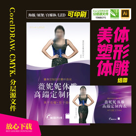 塑身美体体雕服海报