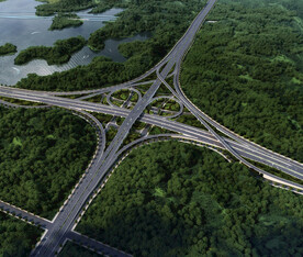 立交桥鸟瞰效果图