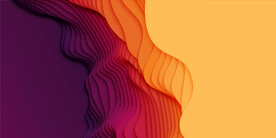 彩色剪纸效果等高线