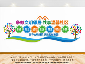 社区邻里文化墙