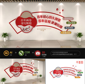 建党100周年文化墙