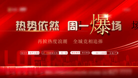 地产红金活动背景板