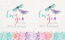 蜻蜓英文字图案花纹