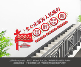 党群服务中心楼梯文化墙
