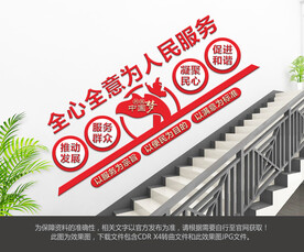 党群服务中心楼梯文化墙
