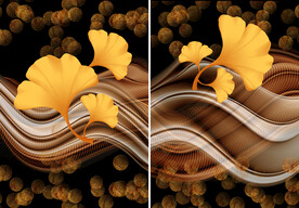 装饰画 晶瓷画 杏叶