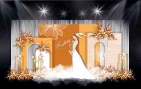 秋色简约婚礼效果图