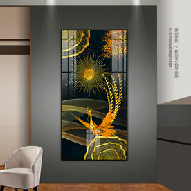 轻奢风凤凰客厅玄关卧室装饰画