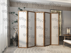 新中式实木屏风 折屏