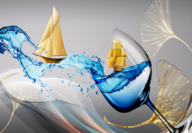 装饰画 晶瓷画 红酒杯