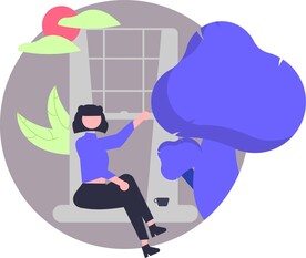 扁平化矢量人物插画