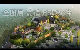 寺庙古建航拍鸟瞰