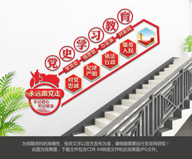 党史学习教育楼梯文化墙