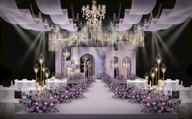 紫色婚礼仪式区