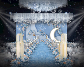 蓝色婚礼仪式区