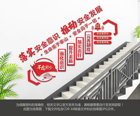 安全生产楼梯文化墙