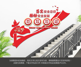 安全生产楼梯文化墙