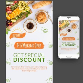 西点餐包水果沙拉海报