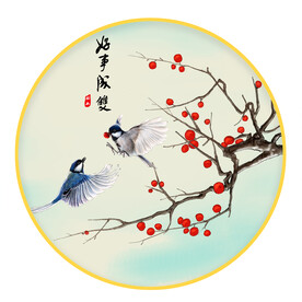 好事成双圆形画