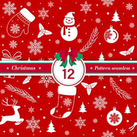 圣诞节背景底纹印花元旦